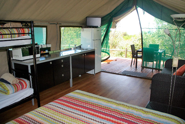 Glamping it up at Tathra Beach Family Park in NSW.