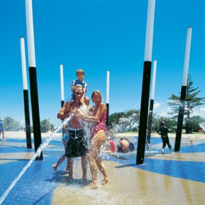 Playgrounds on the Sunshine Coast can be traditional ones - or fun water play parks. Great for cooling off.