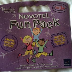Kids receive a free toy or novelty pack when they stay as a Novotel guest.