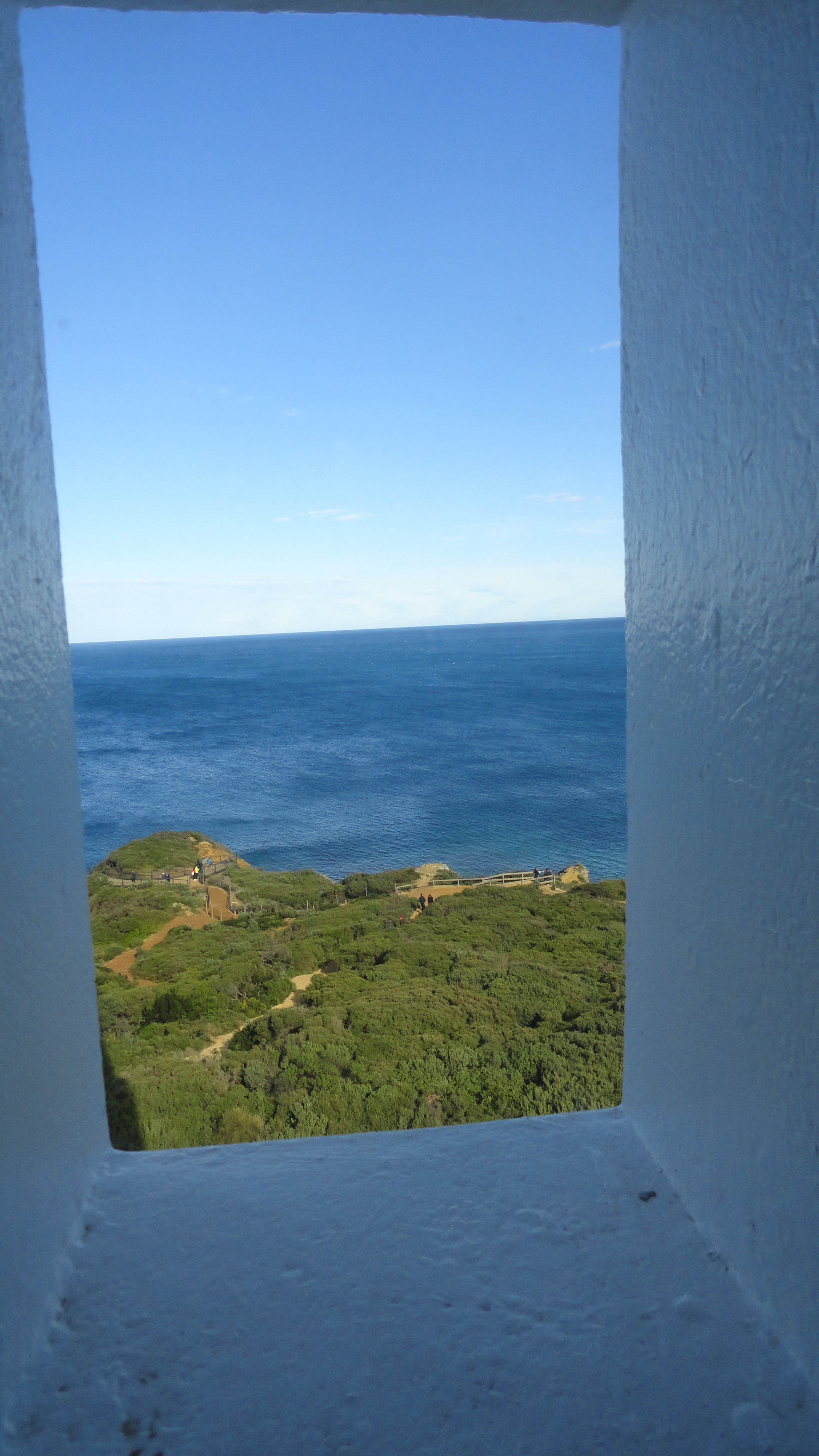 A view of the sea from the Split Point Lighthouse at Aireys Inlet.