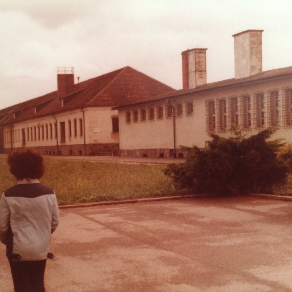 The author, aged 11, visiting Mauthausen Concentration Camp in Austria in the 1980s.